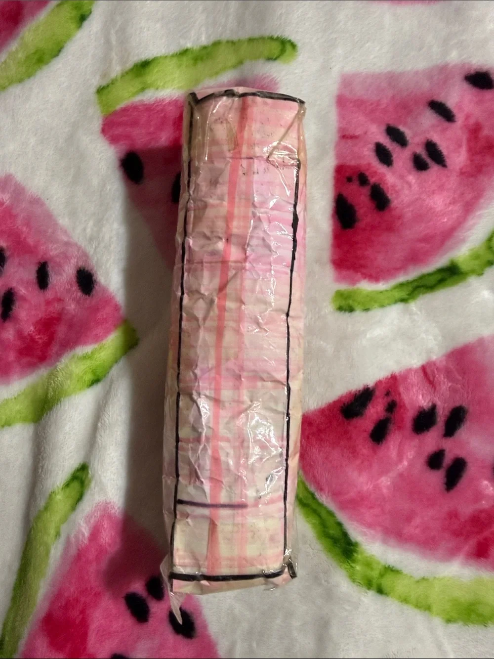 Pink Plaid Decorative Throw Pillow Cover - Unbranded